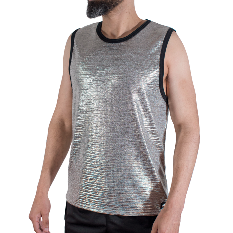 MACHO - T-SHIRT À PAILLETTES FINES S-M