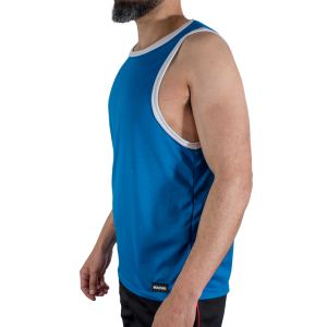 MACHO - CMV002 T-SHIRT DE SPORT BLEU S-M