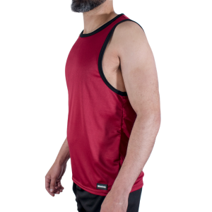 MACHO - CMV003 T-SHIRT DE GYM BORDEAUX, TAILLE S-M