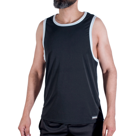 MACHO - CMV004 T-SHIRT DE SPORT NOIR TAILLE S-M
