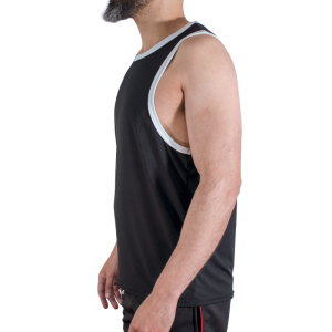 MACHO - CMV004 T-SHIRT DE SPORT NOIR TAILLE S-M