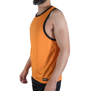 MACHO - CMV005 T-SHIRT DE SPORT ORANGE S-M