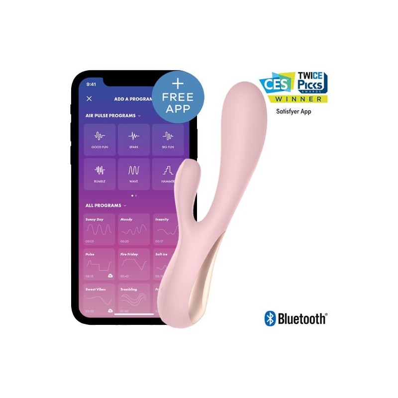 SATISFYER - MONO FLEX ROUGE AVEC APPLICATION