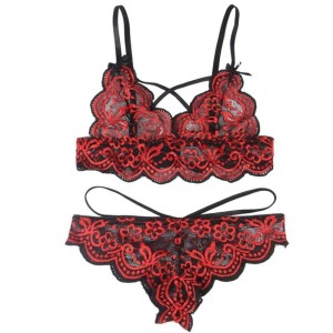 SUBBLIME - SET ENSEMBLE DEUX PIÈCES TOP ET CULOTTE EN DENTELLE S-M