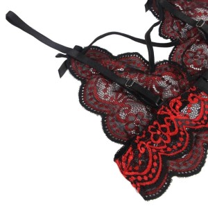 SUBBLIME - SET ENSEMBLE DEUX PIÈCES TOP ET CULOTTE EN DENTELLE S-M