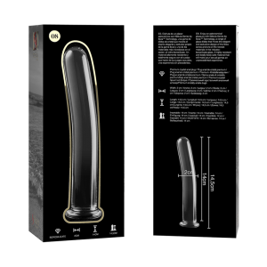 NEBULA SERIES BY IBIZA - MODÈLE 8 GODE EN VERRE BOROSILICATE CLAIR 14.5 CM -O- 2 CM