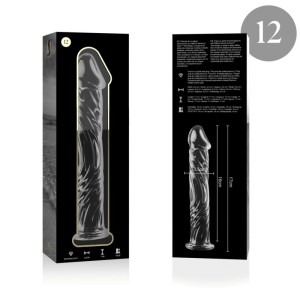 NEBULA SERIES BY IBIZA - MODÈLE 12 GODE EN VERRE BOROSILICATE CLAIR 17 CM -O- 3.5 CM