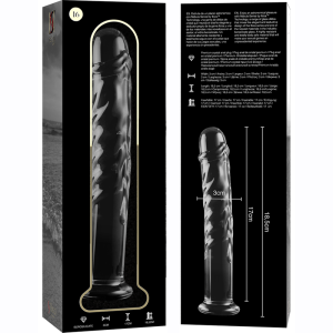 NEBULA SERIES BY IBIZA - MODÈLE 16 GODE EN VERRE BOROSILICATE CLAIR 18.5 CM -O- 3 CM