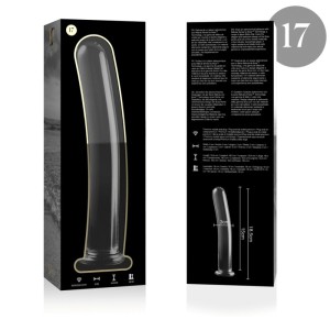 NEBULA SERIES BY IBIZA - MODÈLE 17 GODE EN VERRE BOROSILICATE CLAIR 18.5 CM -O- 3 CM