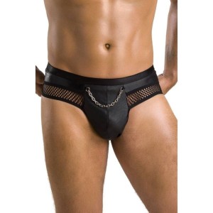 PASSION - 030 SLIP OUVERT TOM NOIR S-M