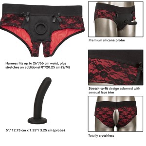 CALEXOTICS - SCANDAL ENSEMBLE CULOTTE SANS ENTREJAMBE AVEC GODE TAILLE S-M