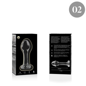 NEBULA SERIES BY IBIZA - PLUG ANAL MODÈLE 2 VERRE BOROSILICATE CLAIR 11 CM -O- 3.5 CM