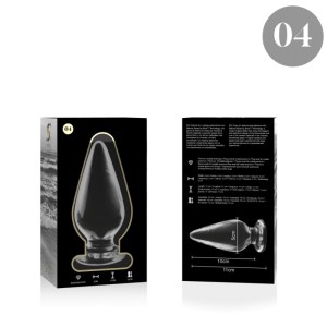 NEBULA SERIES BY IBIZA - PLUG ANAL MODÈLE 4 VERRE BOROSILICATE CLAIR 11 CM -O- 5 CM