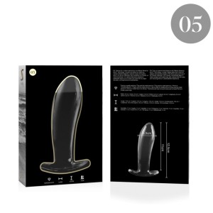 NEBULA SERIES BY IBIZA - PLUG ANAL MODÈLE 5 VERRE BOROSILICATE CLAIR 12.5 CM -O- 3.5 CM