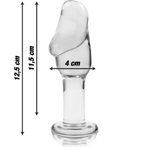 NEBULA SERIES BY IBIZA - PLUG ANAL MODÈLE 6 VERRE BOROSILICATE CLAIR 12.5 CM -O- 4 CM