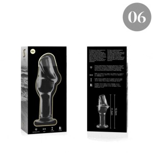 NEBULA SERIES BY IBIZA - PLUG ANAL MODÈLE 6 VERRE BOROSILICATE CLAIR 12.5 CM -O- 4 CM
