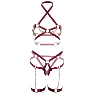 LEG AVENUE - SOUTIEN-GORGE HARNAIS and JARRETIÈRE COEUR S