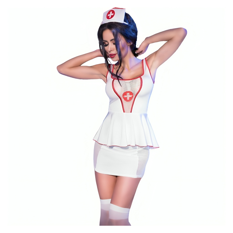 CHILIROSE - CR 4160 COSTUME HAUT ET JUPE DINFIRMIÈRE S-M