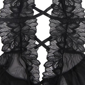 SUBBLIME - TEDDY HALTER NECK DOS NU DENTELLE NOIR S-M