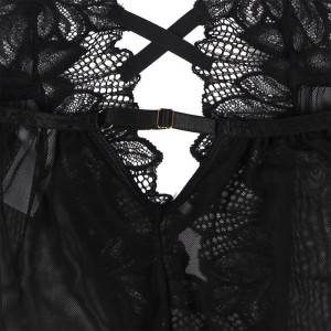 SUBBLIME - TEDDY HALTER NECK DOS NU DENTELLE NOIR S-M