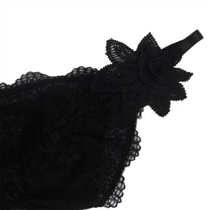 SUBBLIME - TISSU TULLE BABYDOLL AVEC DENTELLE ET DÉTAIL FLEUR NOIR S-M