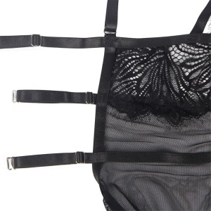 SUBBLIME - BABYDOLL BRETELLES EN DENTELLE RÉGLABLES NOIR S-M