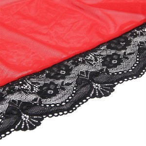 SUBBLIME - ROBE EN TISSU TRANSPARENT DÉTAIL DENTELLE ROUGE S-M