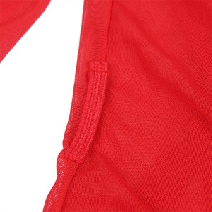 SUBBLIME - ROBE EN TISSU TRANSPARENT DÉTAIL DENTELLE ROUGE S-M