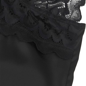 SUBBLIME - BABYDOLL AVEC POITRINE IMPRIMÉ FLEURI NOIR S-M