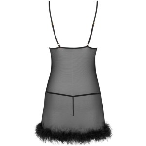 LIVCO CORSETTI FASHION - ENSEMBLE ZERUNAM BABYDOLL STRING NOIR
