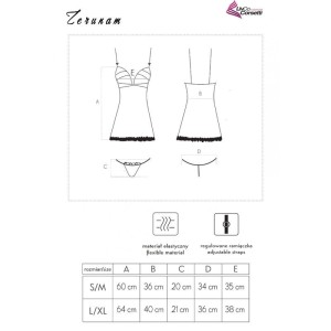 LIVCO CORSETTI FASHION - ENSEMBLE ZERUNAM BABYDOLL STRING NOIR