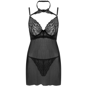 LIVCO CORSETTI FASHION - ENSEMBLE BINELLA BABYDOLL THONG NOIR