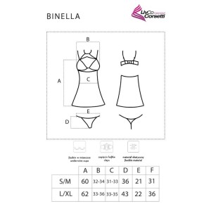 LIVCO CORSETTI FASHION - ENSEMBLE BINELLA BABYDOLL THONG NOIR