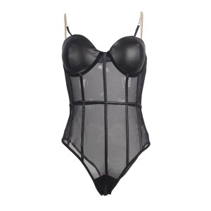 SUBBLIME - BODY NOIR BRETELLES CHAÎNE S-M