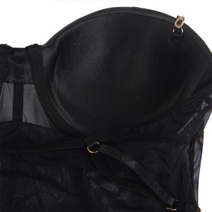 SUBBLIME - BODY NOIR BRETELLES CHAÎNE S-M