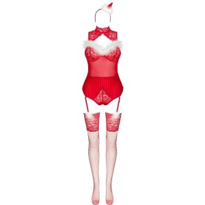 LIVCO CORSETTI FASHION - LIMPID SNOWFLAKES LC 90604 BODY BAS BANDEAU DE NOËL S-M