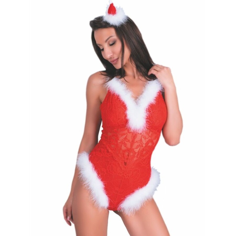 LIVCO CORSETTI FASHION - BODY DE NOËL PÈRE NOËL COQUIN LC 90706 S-M
