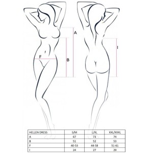 PASSION - FEMME HELLEN ROBE ET STRING TAILLE S-M