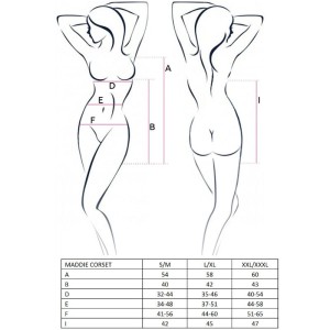 PASSION - FEMME MADDIE CORSET NOIR TAILLE S-M