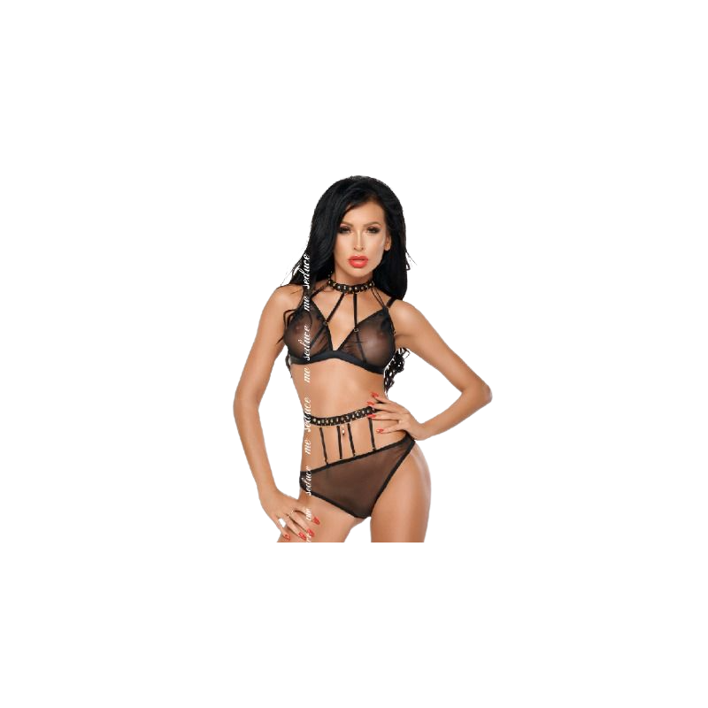 ME-SEDUCE - DOTTY ENSEMBLE DEUX PIÈCES NOIR S-M