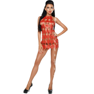 ME-SEDUCE - GWEN ROBE DOS NU ROUGE S-M