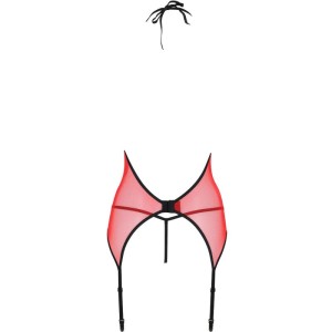 PASSION - PEONIA CORSET LIGNE ÉROTIQUE ROUGE S-M