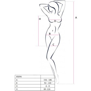 PASSION - BS096 BODYSTOCKING NOIR TAILLE UNIQUE