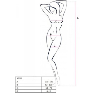 PASSION - BS098 BODYSTOCKING NOIR TAILLE UNIQUE