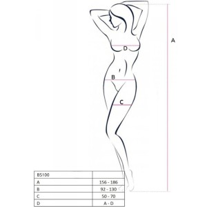 PASSION - BODYSTOCKING BS100 NOIR TAILLE UNIQUE