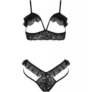 PASSION - ENSEMBLE DOLLY DEUX PIÈCES NOIR L-XL
