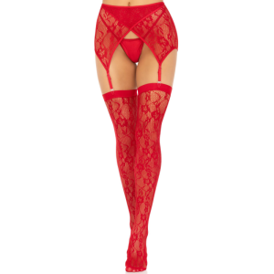 LEG AVENUE - CUISSES DENTELLES and JARRETELLES NOIR