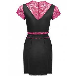 LIVCO CORSETTI FASHION - ROBE DE CHAMBRE CULOTTE KUMIKO LC 90428 NOIR S-M