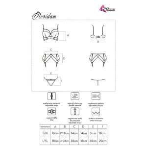 LIVCO CORSETTI FASHION - MORIDAM LC 90552 SOUTIEN-GORGE JARRETIÈRE CULOTTE NÉGRO L-XL