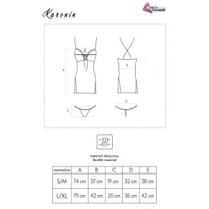 LIVCO CORSETTI FASHION - KARONIN LC 90628 CHEMISE CULOTTE NOIR